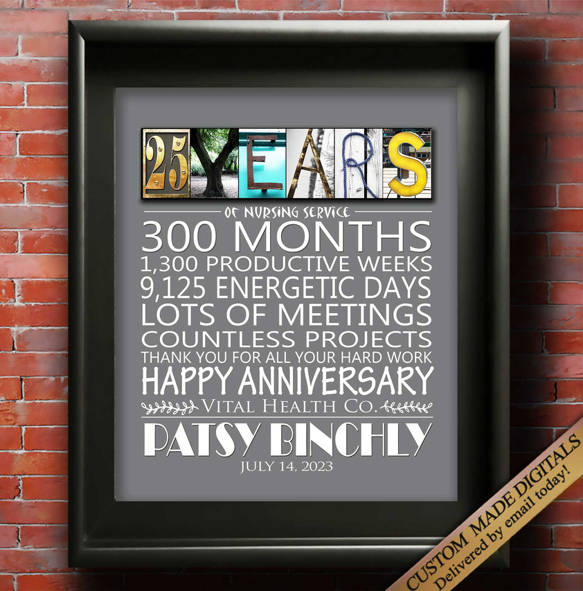 Work Anniversary Gift 10 Year 15 Year 20 Year 25 Year 30 Year 35 Year ...