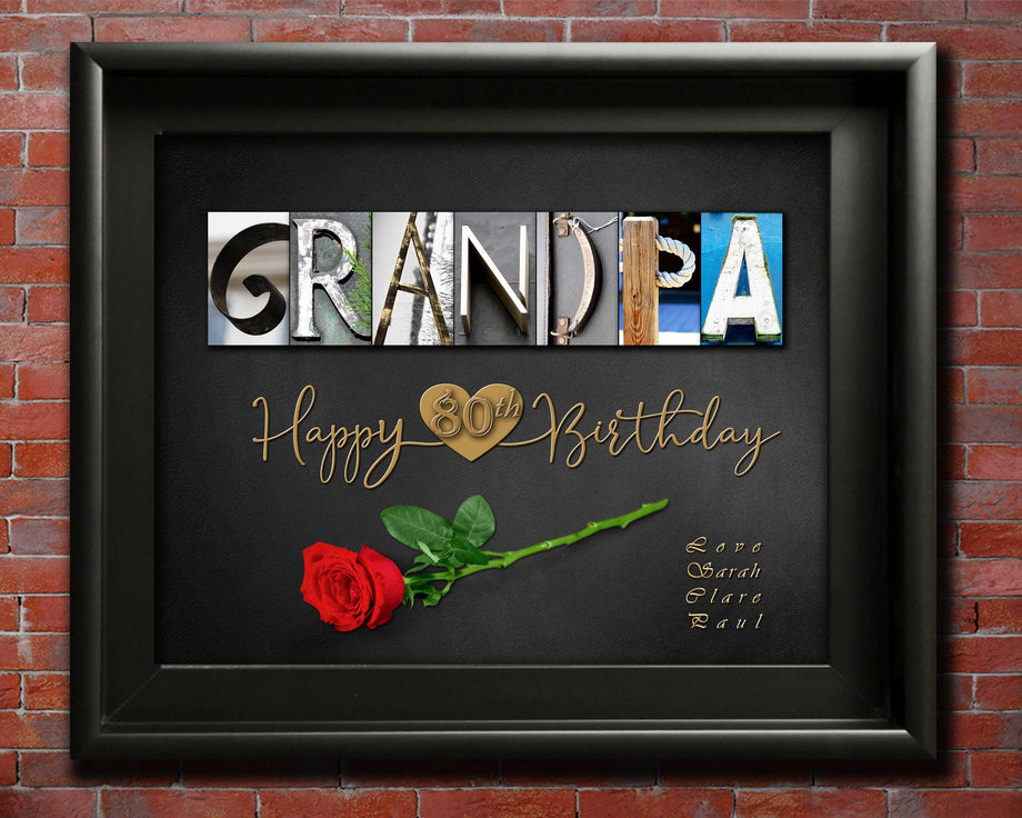 PERSONALISED HAPPY 60TH 70th 80th Birthday Grandad Gifts Grandad Photo  Frame £12.95 - PicClick UK