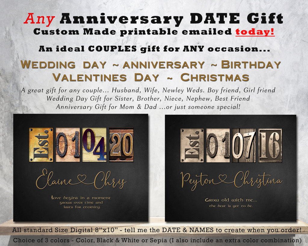 Anniversary Date Gift valentines day