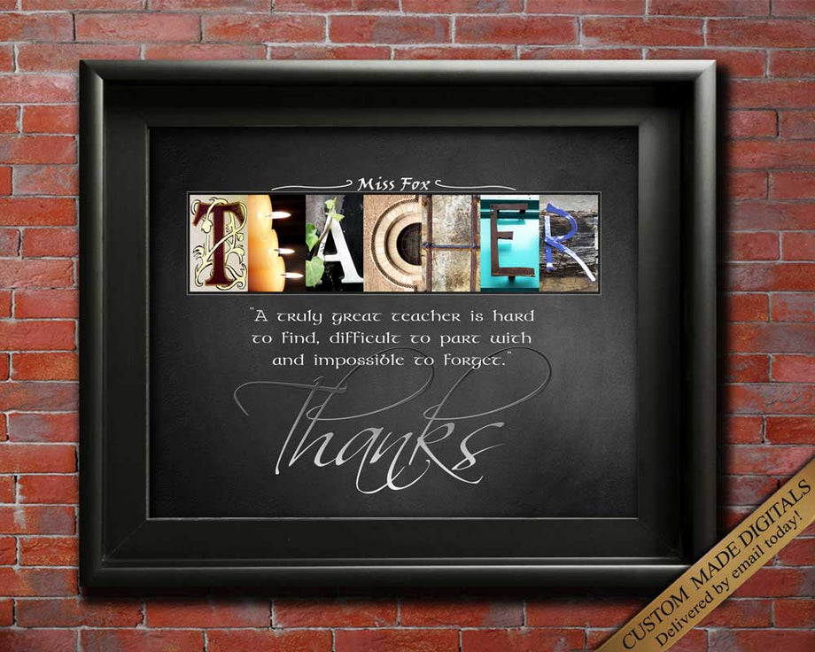 Thank You Teacher Gifts Best Personalised Bluebird Print Nursery End O –  Pawprint Illustration