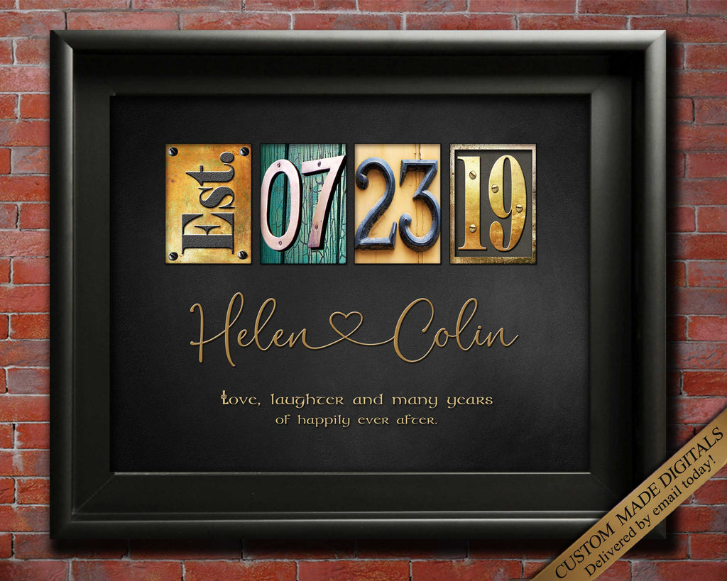 best Wall Art Personalized Gift Anniversary Wedding