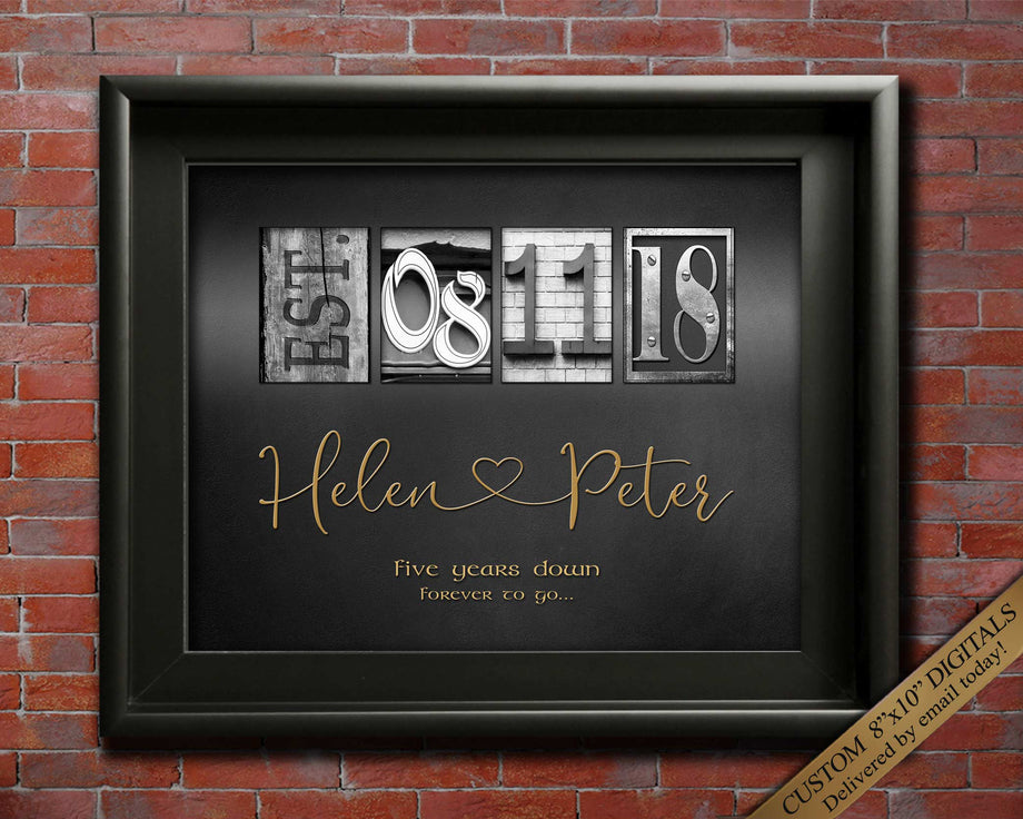 5th Anniversary Picture Clip Frame, Gifts for Couple Palestine | Ubuy