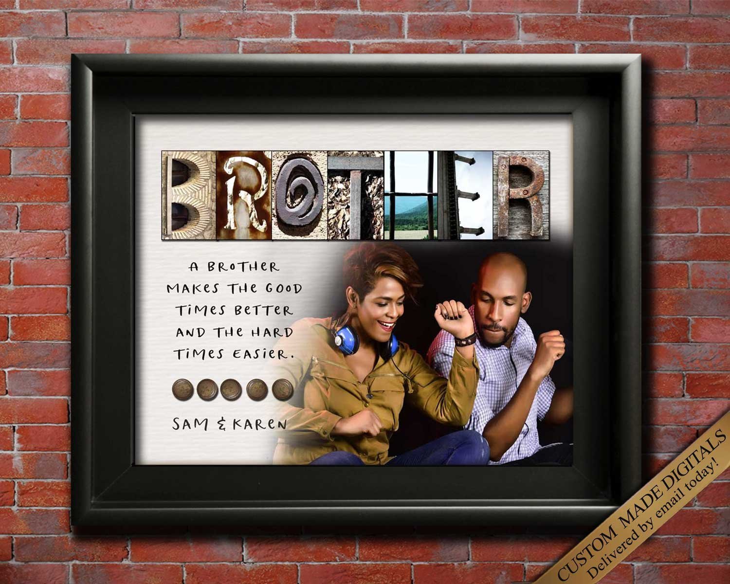 Buy Brother Gift Idea Gift for Brother From Sister Big Brother Little  Brother Sister Gift Custom Photo Brother Thank You Gift CUSTOM DIGITAL  Online in India - Etsy