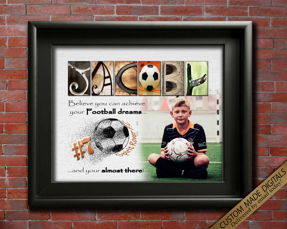 PERSONALISED FOOTBALLER NAME Football Player Soccer -  Finland