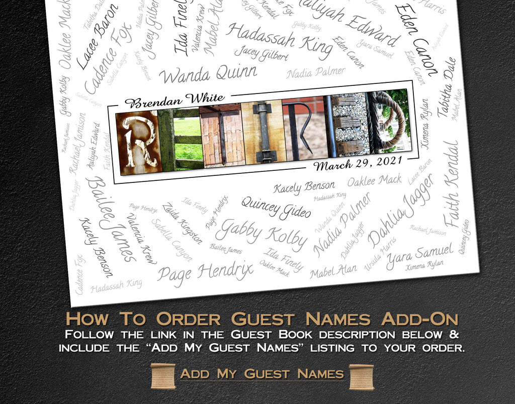 how to letter-art-guest-names-staff